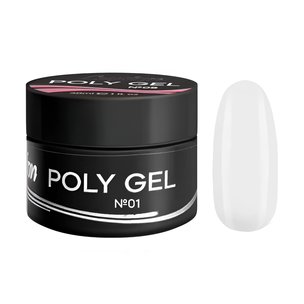 Гель для нігтів Luxton Poly Gel 01 Білий, 30 мл (банка)
